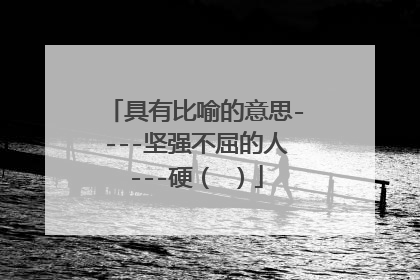 具有比喻的意思----坚强不屈的人---硬（ ）
