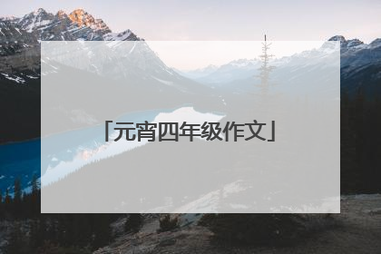 元宵四年级作文