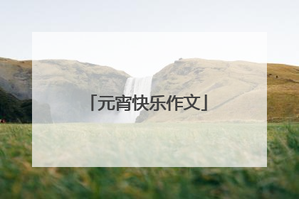 元宵快乐作文