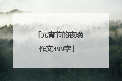 元宵节的夜晚作文399字