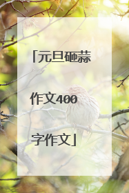 元旦砸蒜作文400字作文