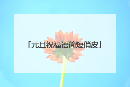元旦祝福语简短俏皮