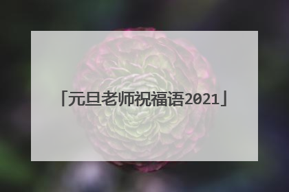 元旦老师祝福语2021