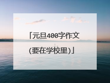 元旦400字作文(要在学校里)