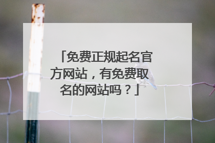 免费正规起名官方网站，有免费取名的网站吗？