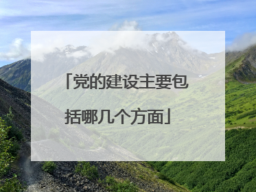 党的建设主要包括哪几个方面