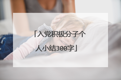 入党积极分子个人小结300字