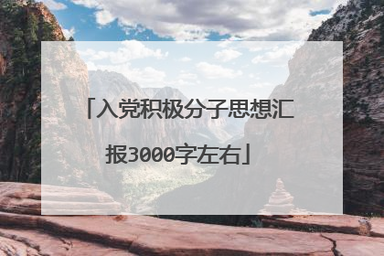 入党积极分子思想汇报3000字左右