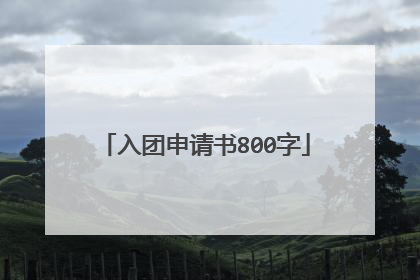 入团申请书800字