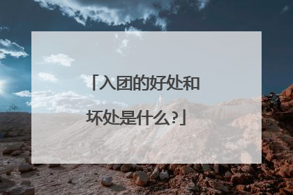 入团的好处和坏处是什么?