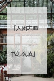 入团志愿书怎么填