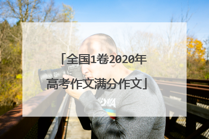 全国1卷2020年高考作文满分作文