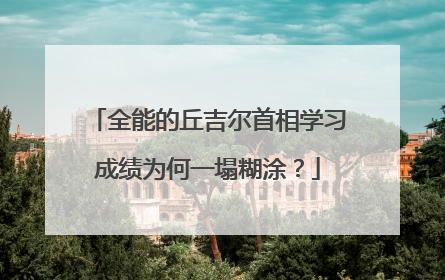 全能的丘吉尔首相学习成绩为何一塌糊涂？