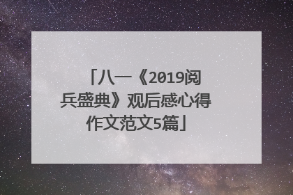 八一《2019阅兵盛典》观后感心得作文范文5篇