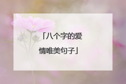 八个字的爱情唯美句子