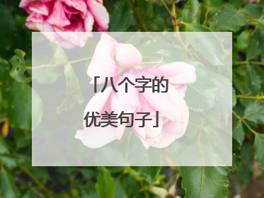 八个字的优美句子