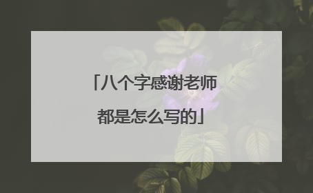 八个字感谢老师 都是怎么写的