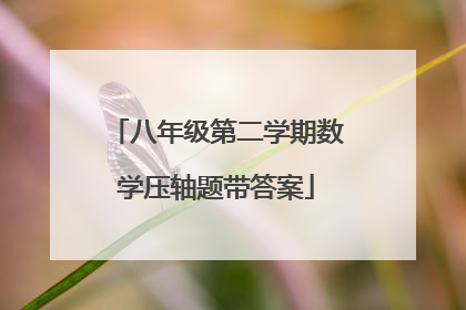 八年级第二学期数学压轴题带答案