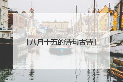 八月十五的诗句古诗