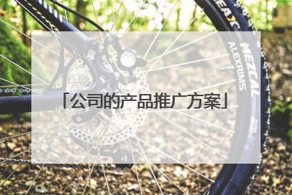 公司的产品推广方案