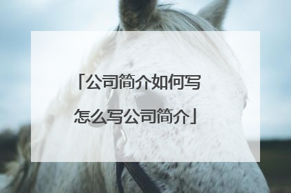 公司简介如何写 怎么写公司简介