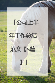 公司上半年工作总结范文【5篇】