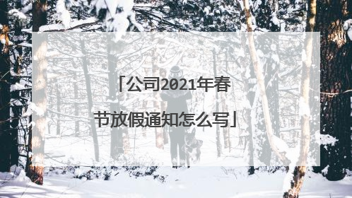 公司2021年春节放假通知怎么写