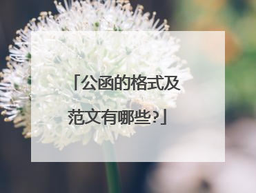 公函的格式及范文有哪些?