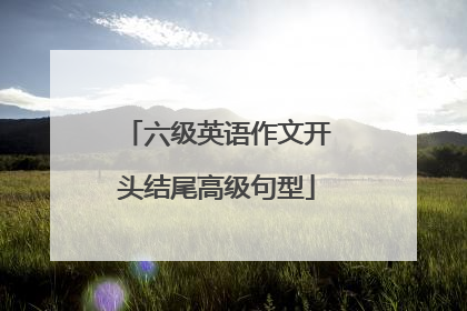 六级英语作文开头结尾高级句型