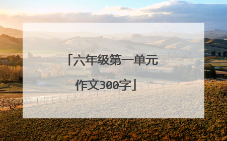 六年级第一单元作文300字