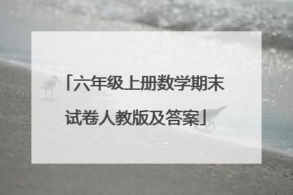 六年级上册数学期末试卷人教版及答案