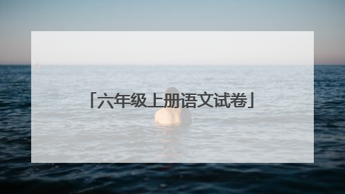 六年级上册语文试卷