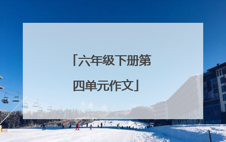六年级下册第四单元作文