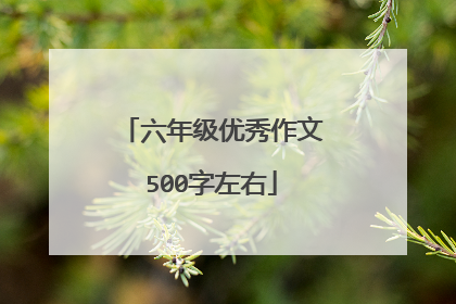 六年级优秀作文500字左右