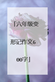 六年级变形记作文600字