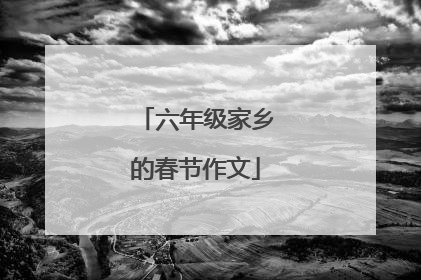 六年级家乡的春节作文