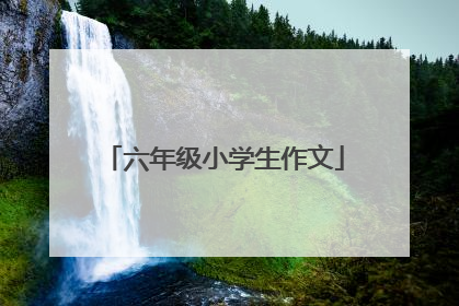 六年级小学生作文
