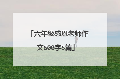 六年级感恩老师作文600字5篇