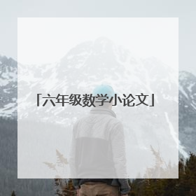 六年级数学小论文