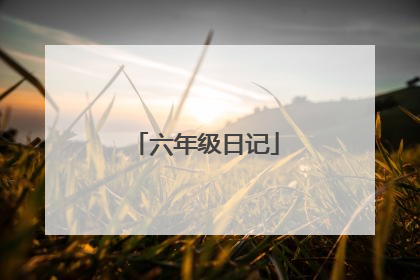 六年级日记