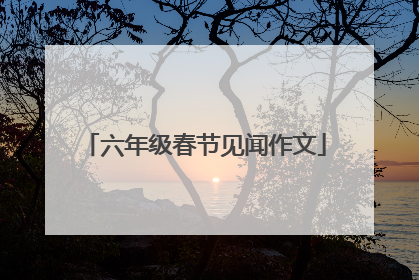 六年级春节见闻作文