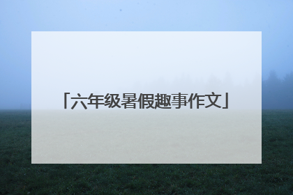 六年级暑假趣事作文