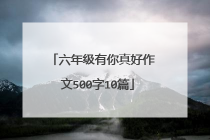 六年级有你真好作文500字10篇