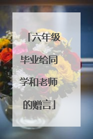 六年级毕业给同学和老师的赠言