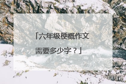 六年级梗概作文需要多少字？