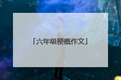 六年级梗概作文