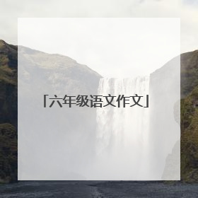 六年级语文作文