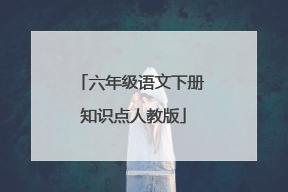六年级语文下册知识点人教版