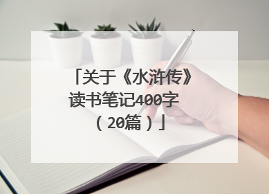 关于《水浒传》读书笔记400字（20篇）