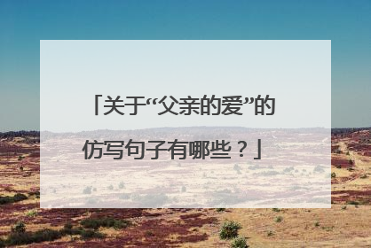 关于“父亲的爱”的仿写句子有哪些？